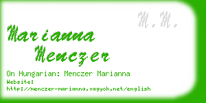 marianna menczer business card